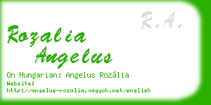 rozalia angelus business card